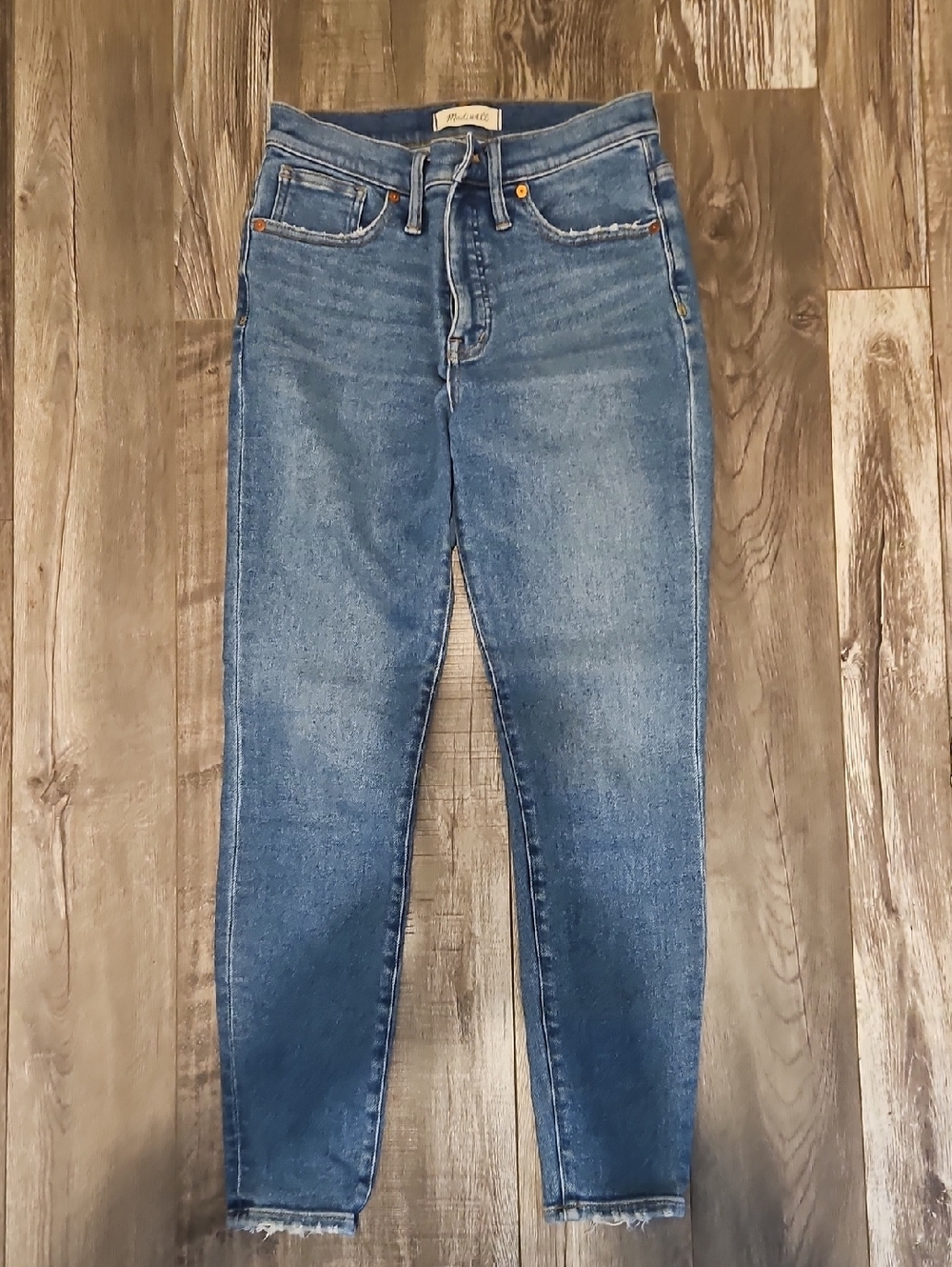 Madewell 9 Inch Mid Rise Blue Denim Skinny Jeans 29 Stretch